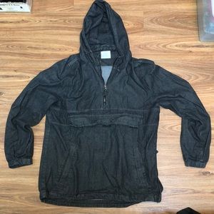 Cotton On - Hooded Denim Jacket - Black - Size XL